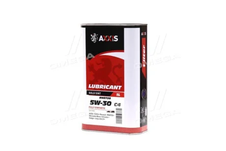Масло моторн. AXXIS 5W-30 С4 RN0720 Gold Sint (Каністра 1л) для Axxis AX-2188 фото товара