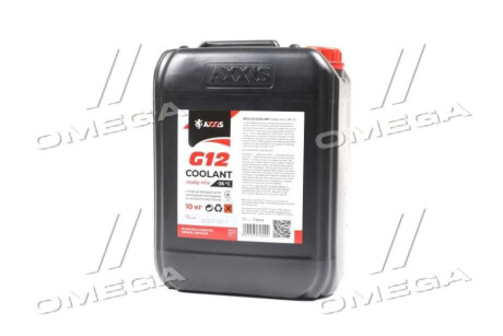 Антифриз RED G12+ Сoolant Ready-Mix -35 ° C <> (червоний) (Каністра 10кг) Axxis AX-P999-G12R RDM10 фото товара