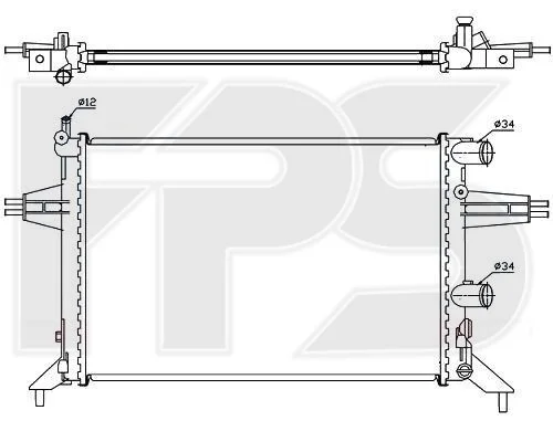 <strong>Радіатор охолодження BEHR FP 52 A301-X (фото 1)</strong>