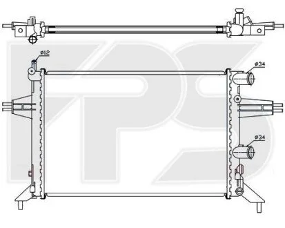 Радіатор охолодження для BEHR FP 52 A301-X фото товару