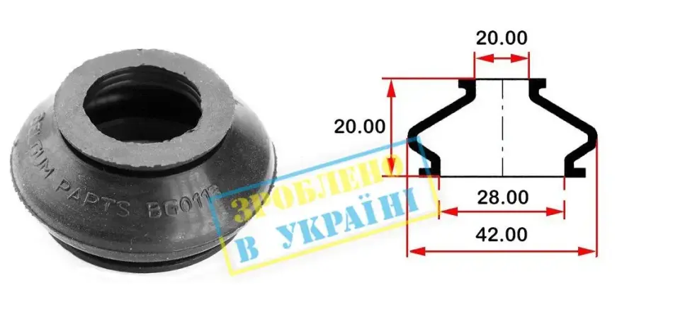<strong>Пильовик кульової опори BELGUM PARTS BG0113 (фото 1)</strong>