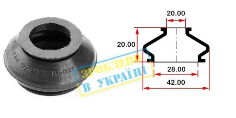 Пильовик кульової опори для BELGUM PARTS BG0113 фото товару