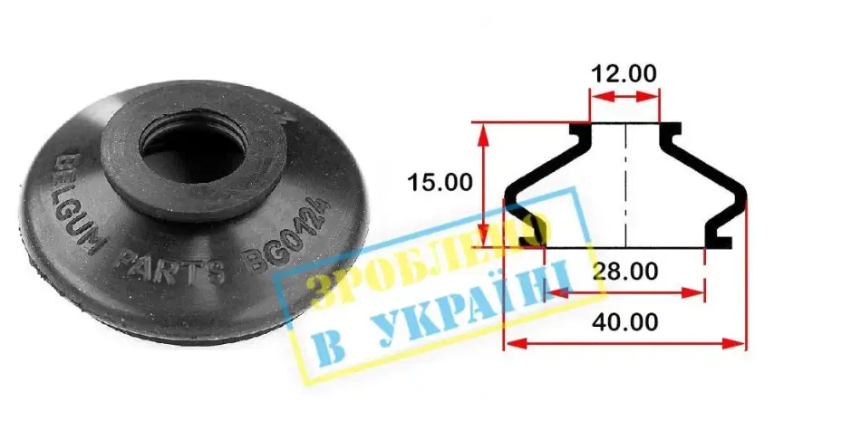 <strong>Пильовик поперечної рульової тяги BMW E39, E38 BELGUM PARTS BG0124 (фото 1)</strong>