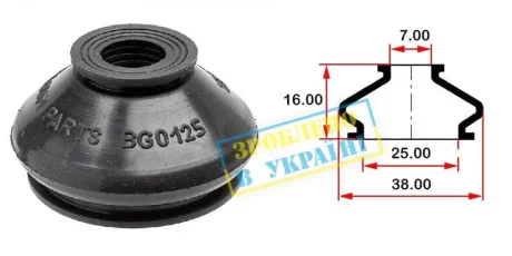 Пильовик кульової опори для BELGUM PARTS BG0125 фото товару