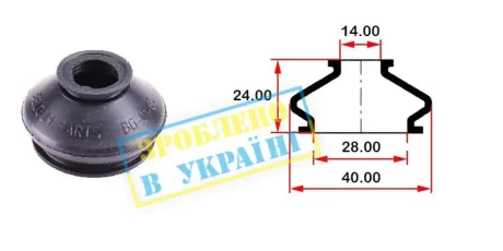 Пильовик кульової опори для BELGUM PARTS BG0160 фото товару
