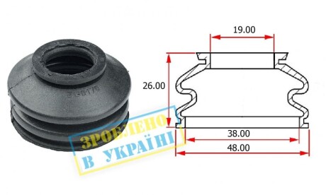 Пильовиик кульовий опори FORD FUSION 2013-2019 USA BELGUM PARTS BG0170 фото товара