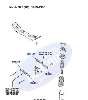 Сайлентблок поперечного важеля задньої підвіски BELGUM PARTS BG1101 фото товару