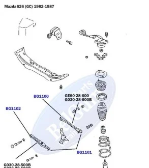 Сайлентблок поперечного важеля задньої підвіски внутрішній для BELGUM PARTS BG1102 фото товару