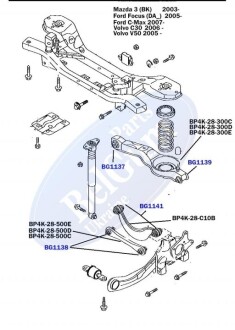 Сайлентблок поперечного важеля (кісточка) BELGUM PARTS BG1138 фото товару