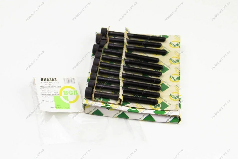 <strong>Болты головки блока Escort/Fiesta/Mondeo/Sierra 1.8D 88-00 (к-кт) BGA BK6383 (фото 1)</strong>