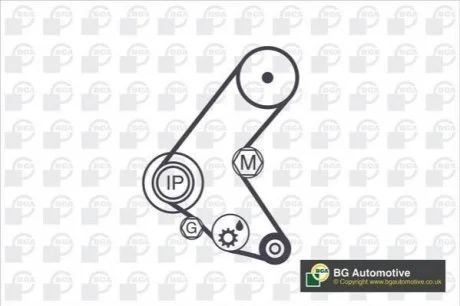 Роликовий модуль натягувача ременя (ролик, ремінь) для Opel, Vauxhall, Chevrolet BGA TB9507K фото товару