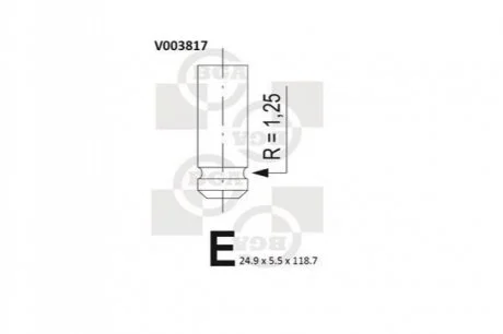 Клапан двигателя для Rover, Honda, Acura BGA V003817 фото товара