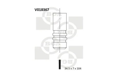 Клапан двигуна для BGA V018367 фото товару
