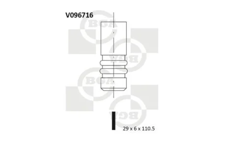 Клапан двигуна для BMW BGA V096716 фото товару