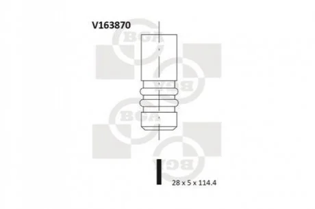 Клапан двигуна для BGA V163870 фото товару
