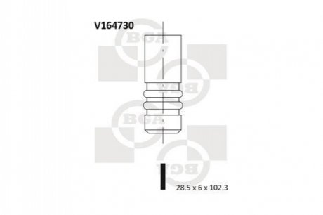 Клапан впускной Mercedes C-Class (CL203)/(S211) 02- BGA V164730 (фото 1)