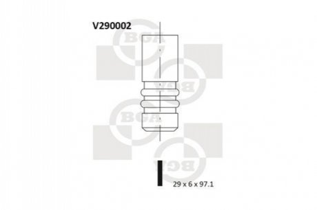 Клапан двигателя BGA V290002 (фото 1)