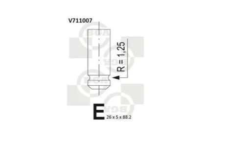 Клапан двигуна для Daihatsu, Toyota BGA V711007 фото товару