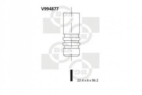 Клапан двигуна для Fiat, Lancia, Vauxhall, Opel BGA V994877 фото товару