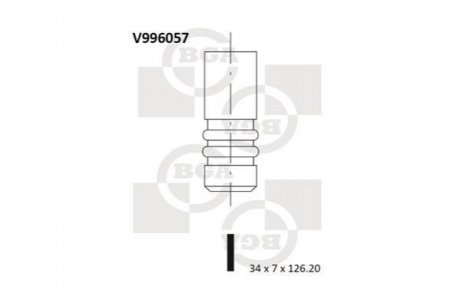 Клапан двигуна BGA V996057 (фото 1)