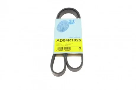 Ремень П-клиновой 4PK1025 для Peugeot, Honda, Nissan, Chery BLUE PRINT AD04R1025 фото товару