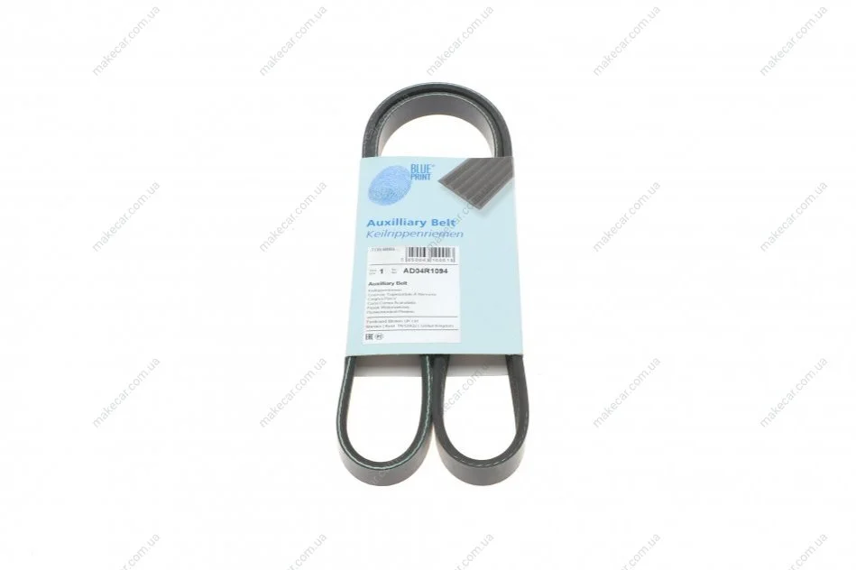 <strong>Ремінь генератора поліклиновий BLUE PRINT AD04R1094 (фото 1)</strong>