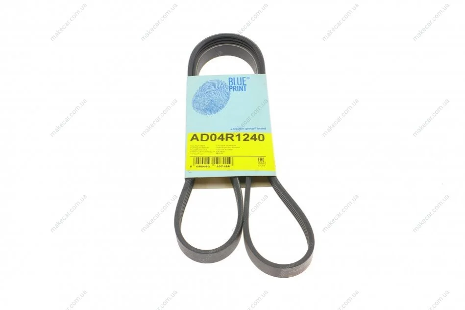 <strong>Ремінь генератора поліклиновий BLUE PRINT AD04R1240 (фото 1)</strong>