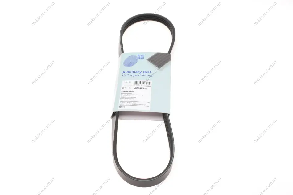 <strong>Ремінь генератора поліклиновий BLUE PRINT AD04R800 (фото 1)</strong>