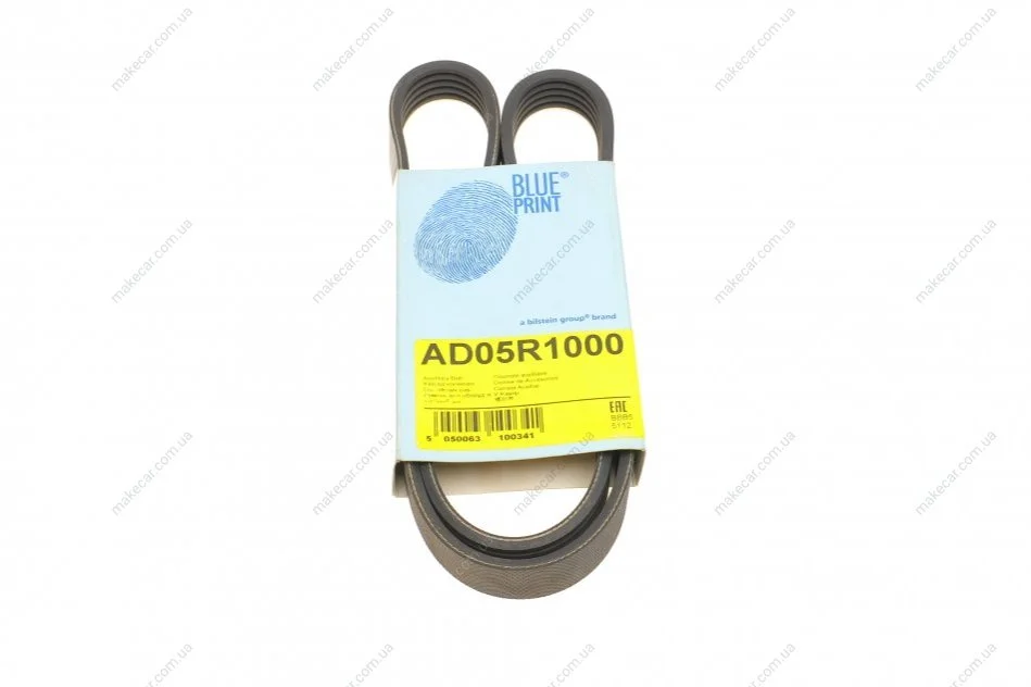 <strong>Ремінь генератора поліклиновий BLUE PRINT AD05R1000 (фото 1)</strong>