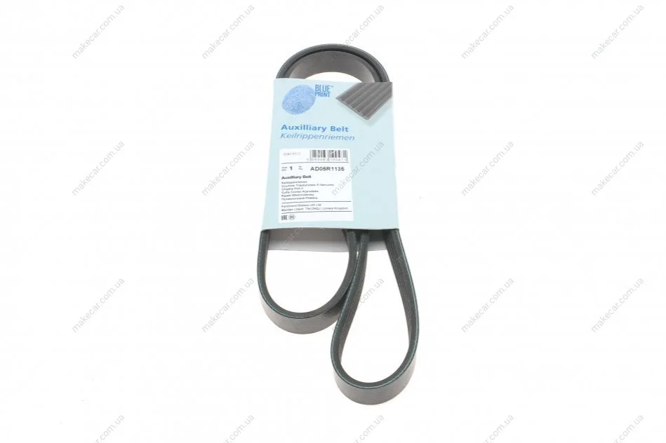 <strong>Ремінь генератора поліклиновий BLUE PRINT AD05R1135 (фото 1)</strong>