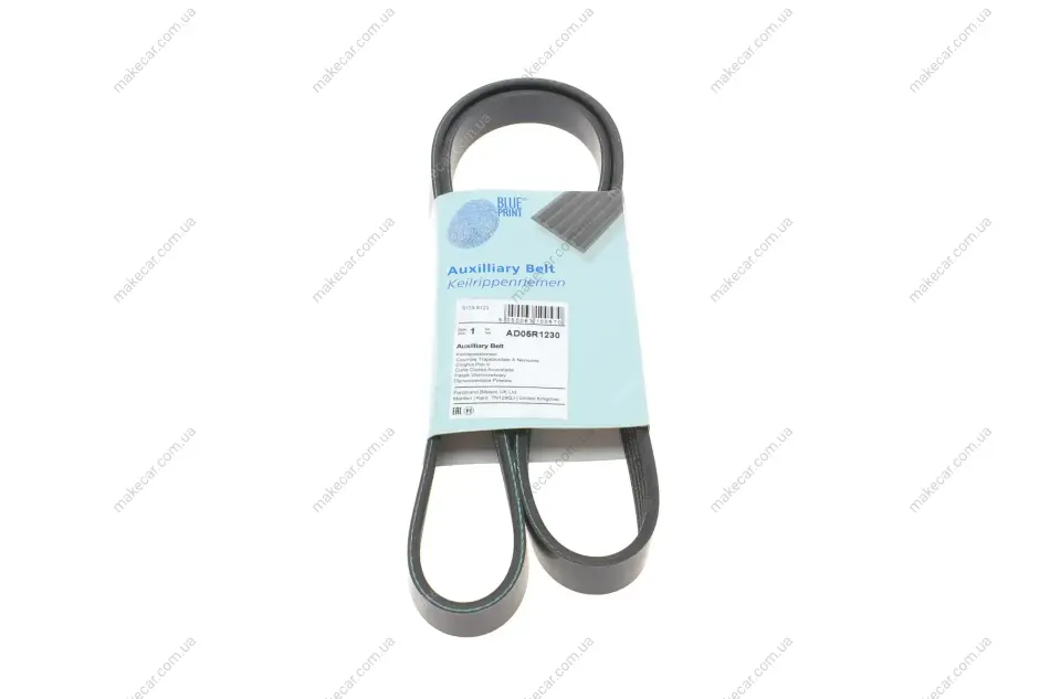 <strong>Ремінь генератора поліклиновий BLUE PRINT AD05R1230 (фото 1)</strong>