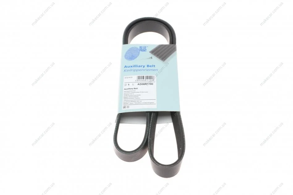 <strong>Ремінь генератора поліклиновий BLUE PRINT AD06R1180 (фото 1)</strong>