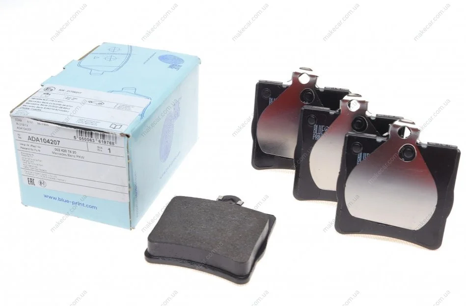 <strong>Комплект гальмівних колодок з 4 шт. дисків BLUE PRINT ADA104207 (фото 1)</strong>