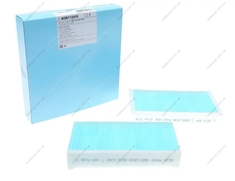 <strong>К-т змінних елементів фільтра салону (Blue Print) BLUE PRINT ADB112516 (фото 1)</strong>