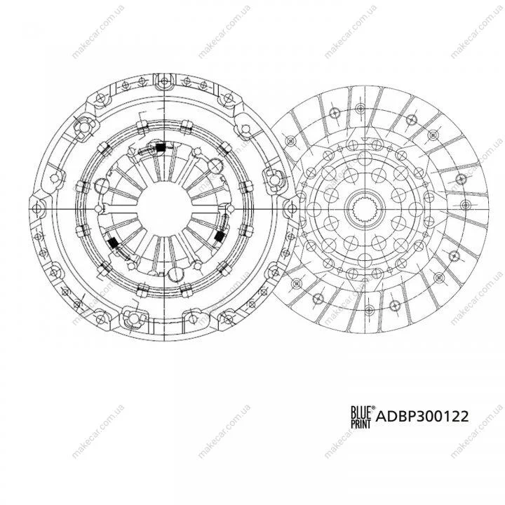 <strong>Комплект зчеплення BLUE PRINT ADBP300122 (фото 1)</strong>