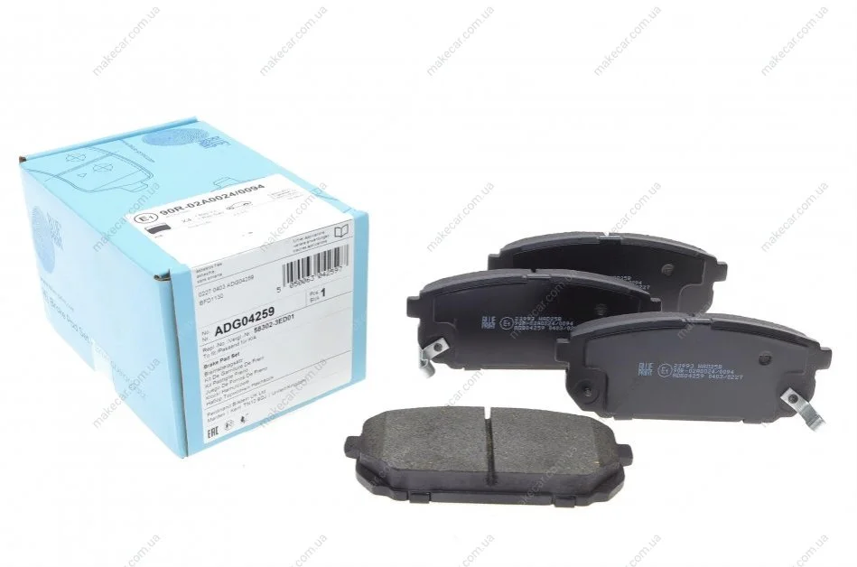 <strong>Комплект гальмівних колодок з 4 шт. дисків BLUE PRINT ADG04259 (фото 1)</strong>