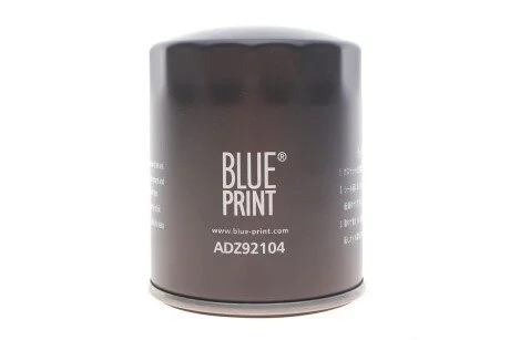 Фільтр масла для Toyota, ISUZU, Nissan BLUE PRINT ADZ92104 фото товару