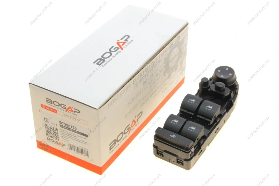 <strong>Кнопка склопідйомника BOGAP B7358130 (фото 1)</strong>