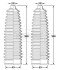 Купити - Пильовик кермової рейки к-т BORG & BECK BSG3425 за низькою ціною в Україні (фото 1)