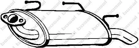 <strong>Глушник, алюм. сталь, задня частина NISSAN ALMERA TI 00-03 (145-609) BOSAL 145609 (фото 1)</strong>