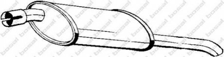 Глушитель задняя часть OPEL ASTRA F 91-96 BOSAL 185-009 (фото 1)