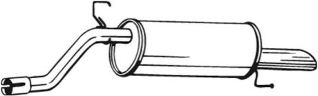Глушник, алюміній. сталь, задн. частина OPEL CORSA III 1.2i -16V (01/10-) HTB (185-3 BOSAL 185313