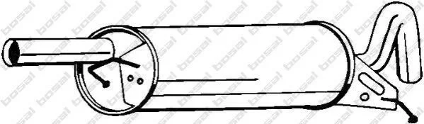 <strong>Глушник, алюм. сталь, задня частина VW PASSAT 96-00 BOSAL 233119 (фото 1)</strong>