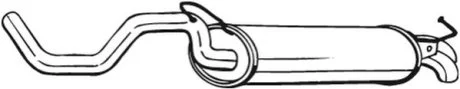 Глушник, алюм. сталь, задня частина AUDI A3 96-03 (278-145) для Audi, Seat, Skoda, Volkswagen BOSAL 278145 фото товару