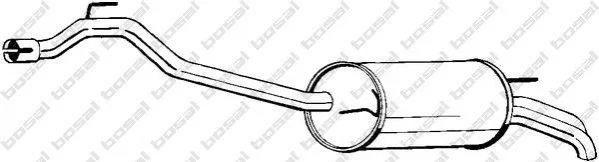 <strong>Глушник, алюміній. сталь, задн. частина VOLKSWAGEN TRANSPORTER 2.5 TDi (01/96 -) BOSAL 283-483 (фото 1)</strong>