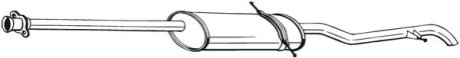 Глушник, алюміній. сталь, задн. частина MERCEDES A140L 1.4, 1.6, 1.9 (02/01-10/04) LWB BOSAL 289-031 (фото 1)