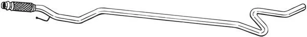 <strong>Глушник, алюм. сталь, середня частина з гофрою CITROEN C3 II 09-11 (950-101) BOSAL 950101 (фото 1)</strong>