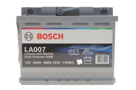 Акумулятор Bosch 12В/60/680/17,35кг для BOSCH 0 092 LA0 070 фото товару