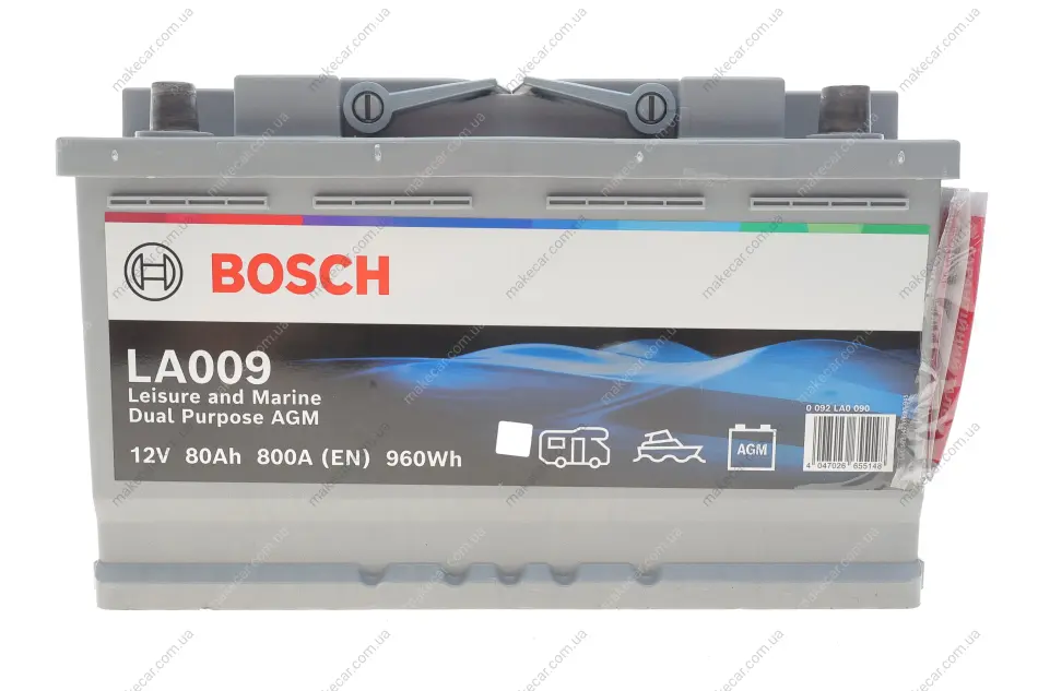 <strong>Акумулятор Bosch 12В/80/800/22,76кг BOSCH 0 092 LA0 090 (фото 1)</strong>