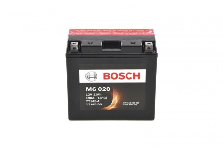 Купити Акумулятор сухозаряджений AGM 12Ah 190А BOSCH 0 092 M60 200 за низькою ціною в Україні (фото 1)